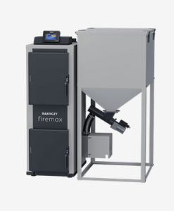 Kocioł C.O.  Rakoczy FIREMAX 190 25kW  STANDARD zasobnik na pellet z PRAWEJ strony kotła 